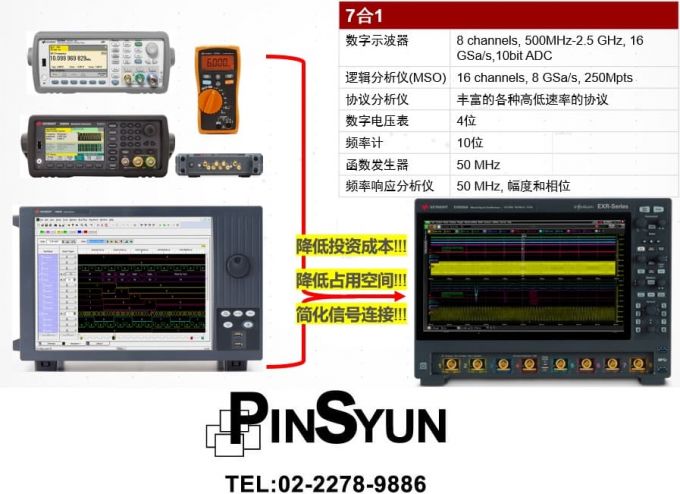 Keysight EXR系列示波器_7合1多功能整合型示波器