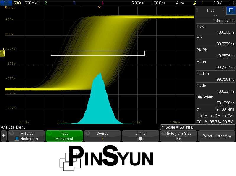 Keysight-3000G示波器-標配波型和量測直方圖