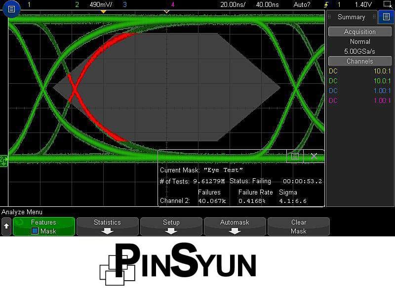 Keysight-3000G示波器-標配遮罩測試功能