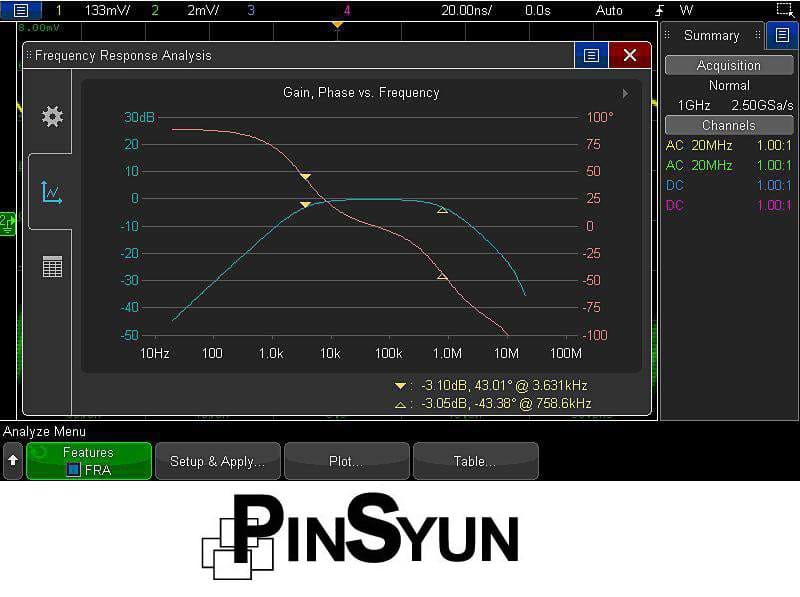 Keysight-3000G示波器-標配頻率響應分析_波德圖功能